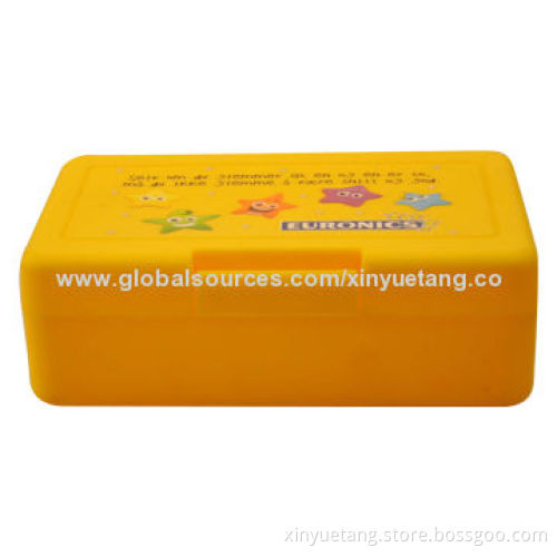 Promotional Gift Plastic Lunch Box for Kids Food Container, Sized 15.7*13.5*5.5cm